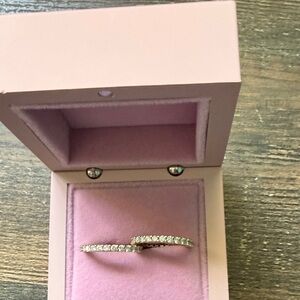 Elegant Gold and diamond lab created Nexus eternity band